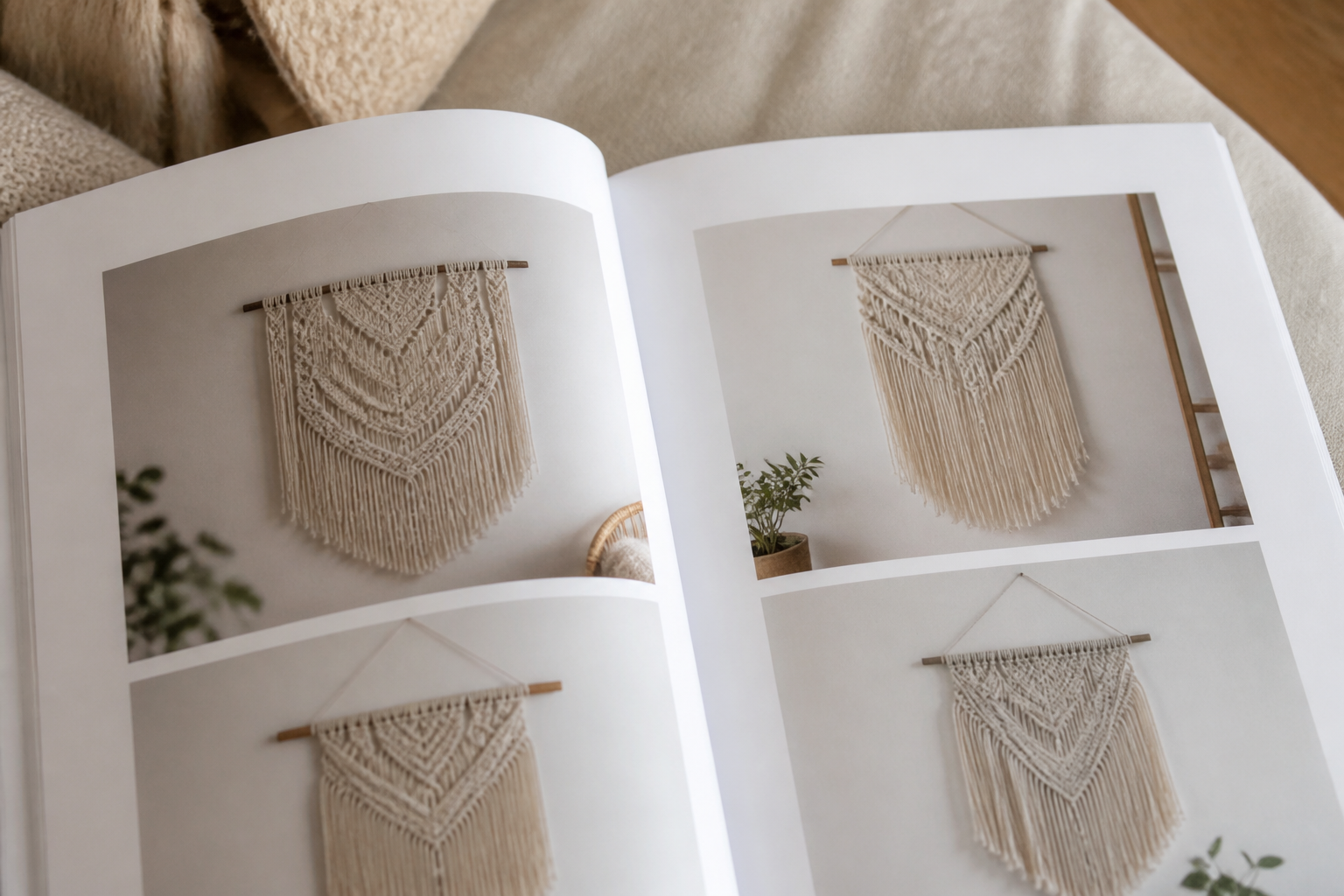 Macramé patronen wanddecoratie