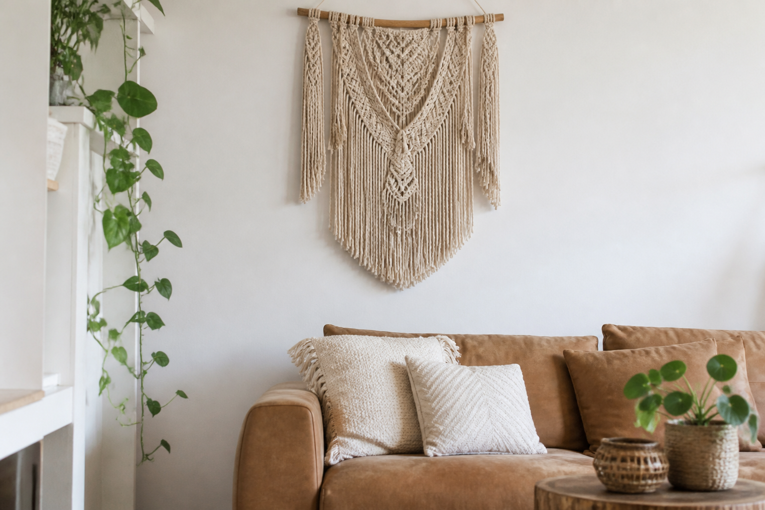 Macramé styling interieur